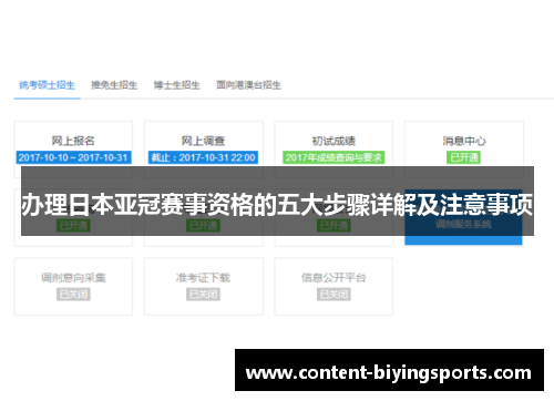 办理日本亚冠赛事资格的五大步骤详解及注意事项