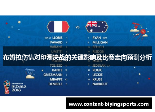 布姆拉伤情对印澳决战的关键影响及比赛走向预测分析